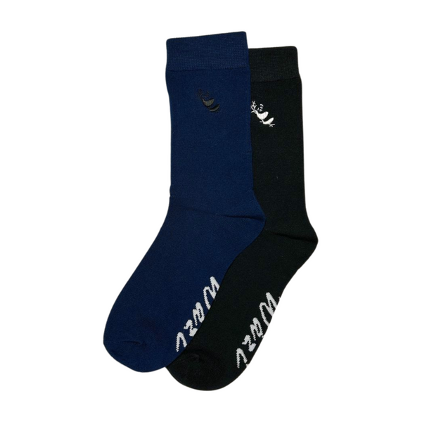 Wàzi Formal Sock 2-Pack - Navy & Black